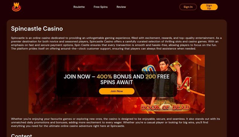 Spin Castle: A Quick Spin into the UK’s Latest Slot Haven - overview